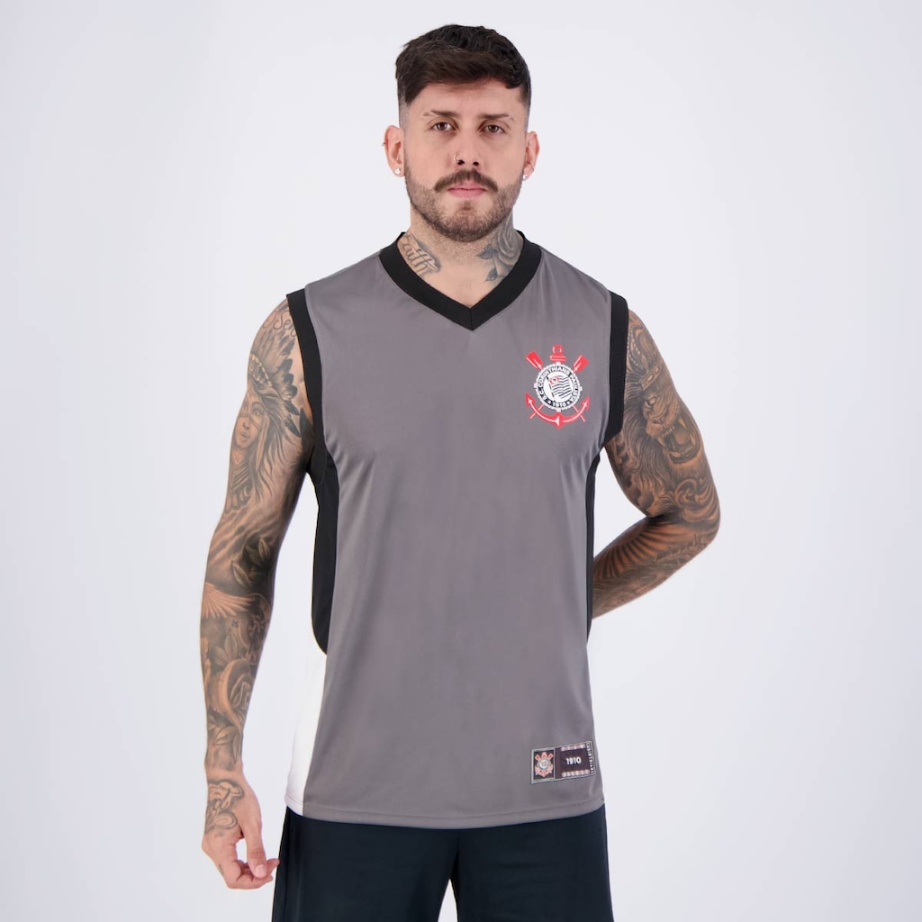 Camiseta Regata FutFanatics Corinthians Basquete Helança Masculina