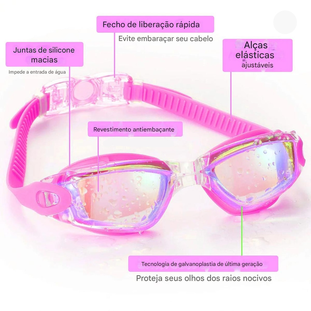 Imagem 3 do produto Oculos de Natação Gold Sports Legend II Dem Mirror High Definition