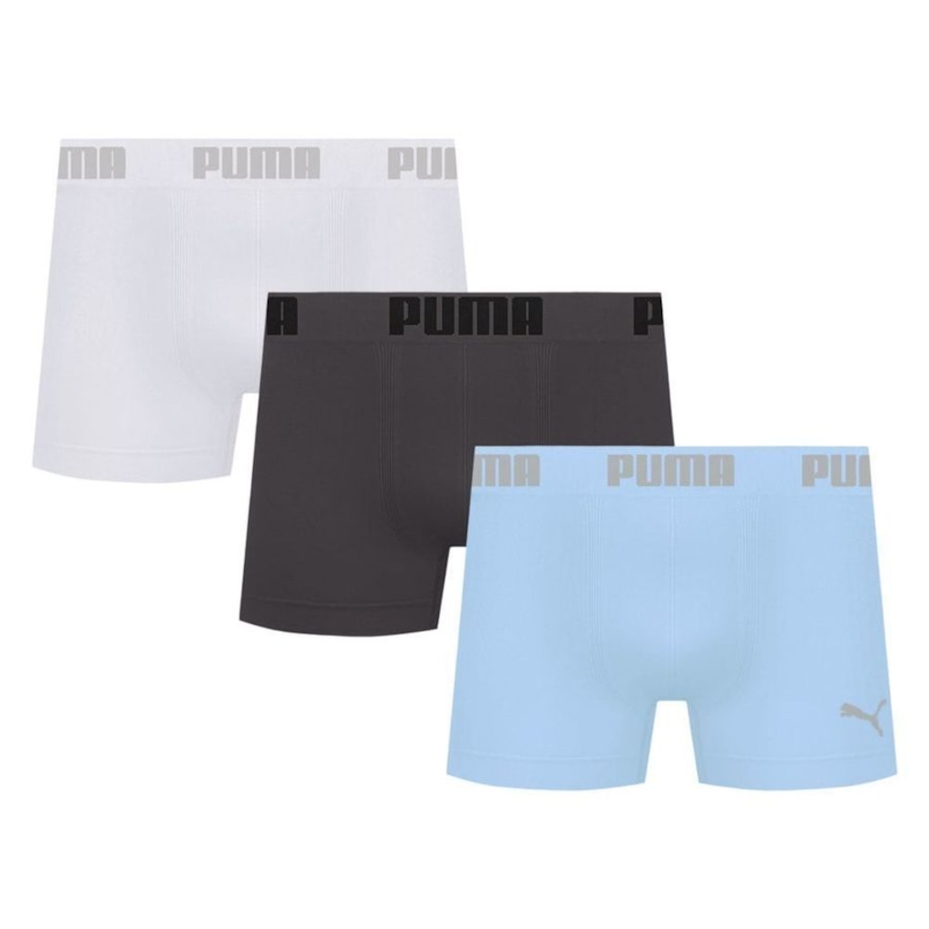 Imagem 1 do produto Kit 3 Cuecas Puma Boxer Sem Costura Masculina