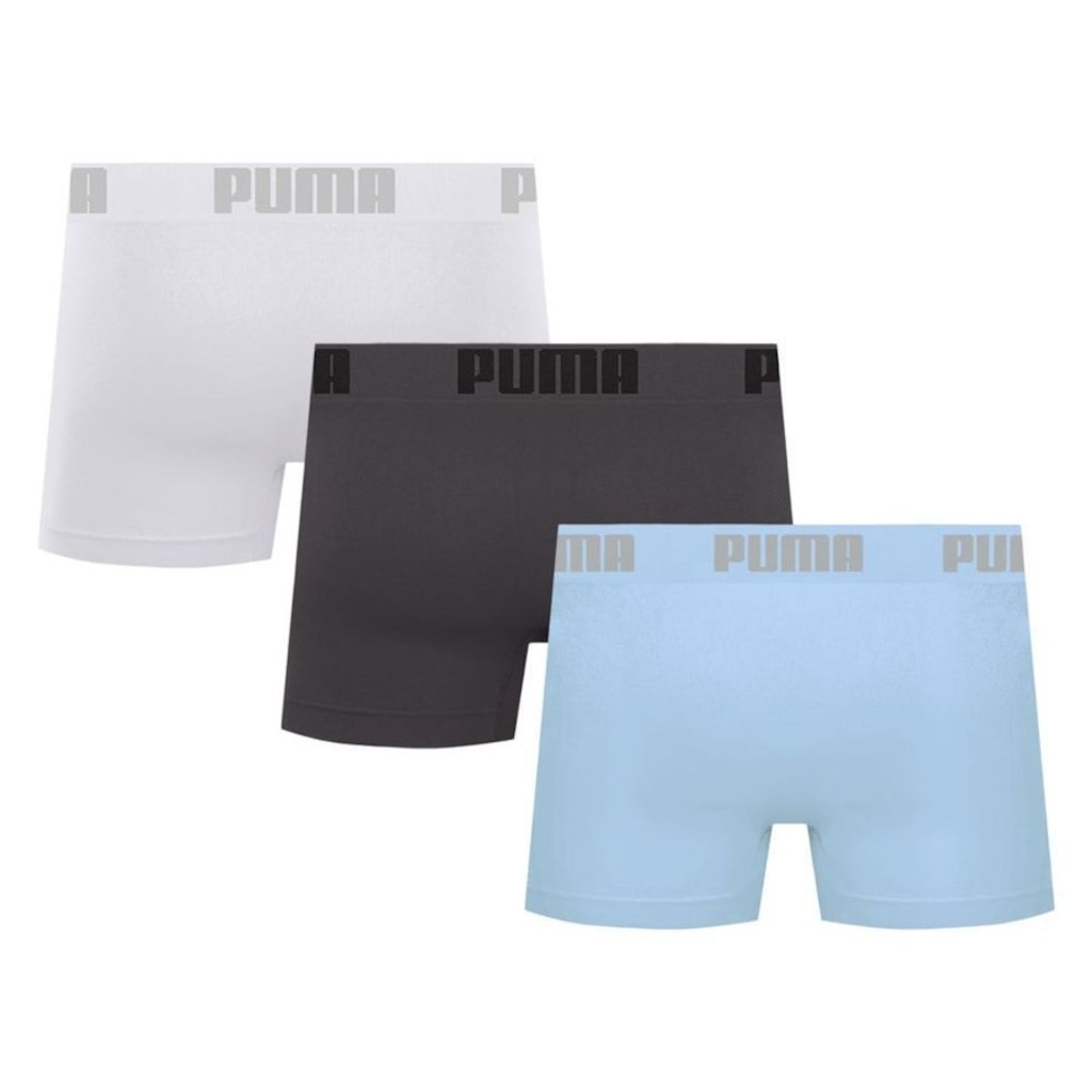 Imagem 2 do produto Kit 3 Cuecas Puma Boxer Sem Costura Masculina