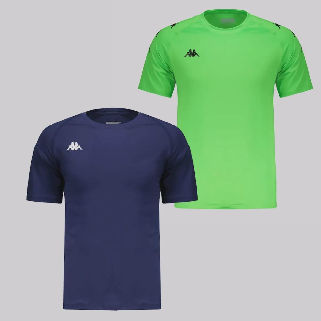 Kit de 2 Camisas Kappa Garret Masculina