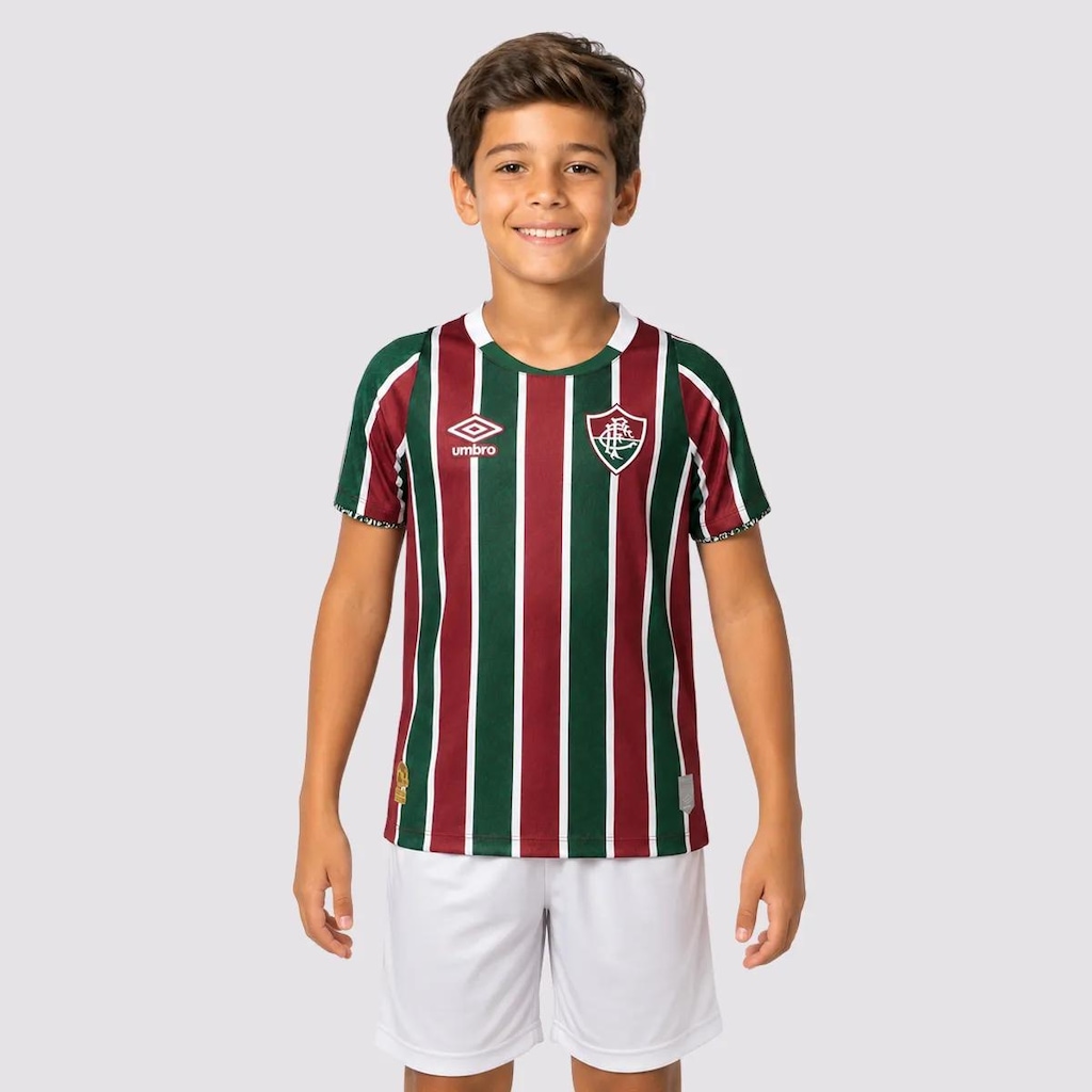Camisa do Fluminense I 2024 Tricolor Umbro Infantil