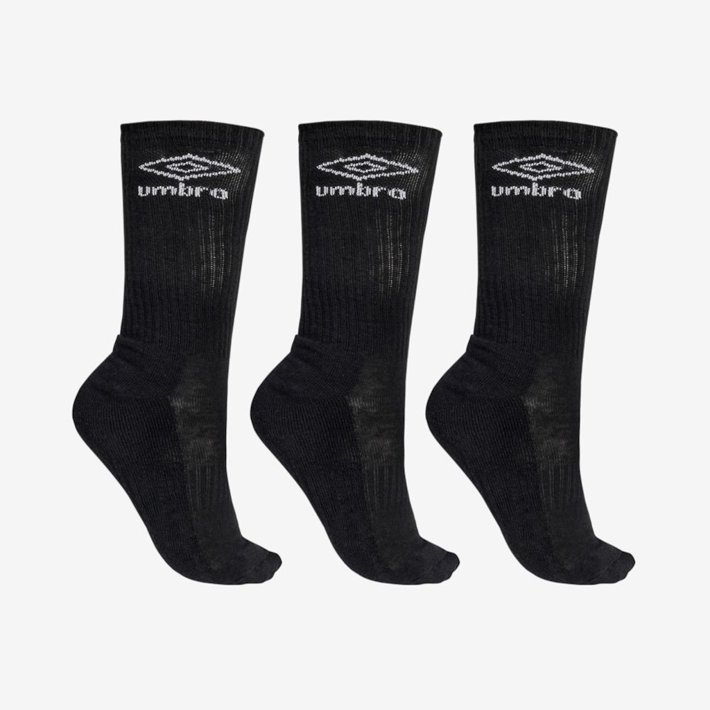 Meia Cano Longo Unissex Umbro Tripack Unisex