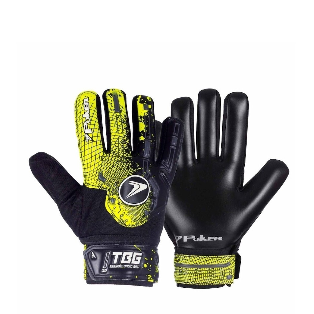 Luva Infantil de Goleiro Poker Futebol de Campo Training Basic