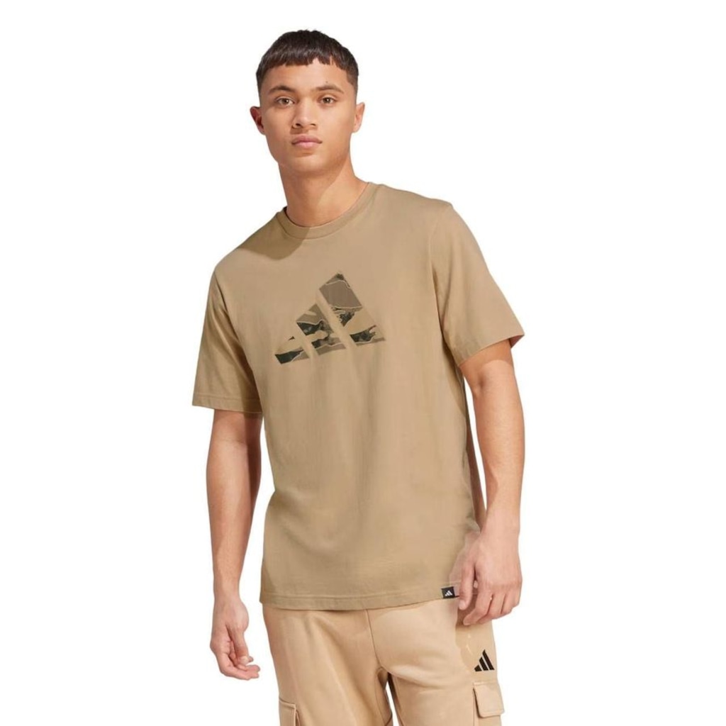 Camiseta Masculina adidas Camo Logo