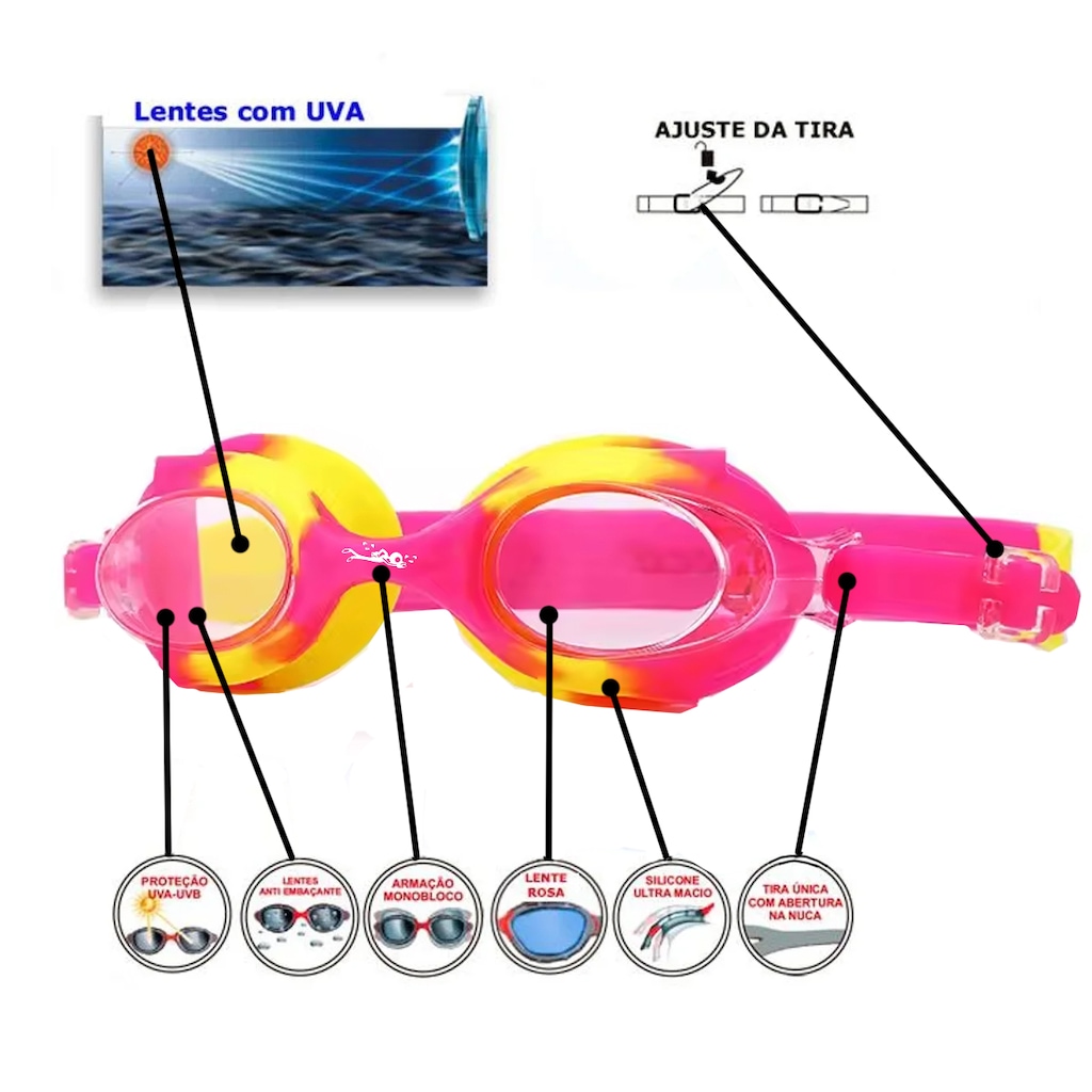 Imagem 2 do produto Óculos de Natação Gold Sports Little Fish Infantil