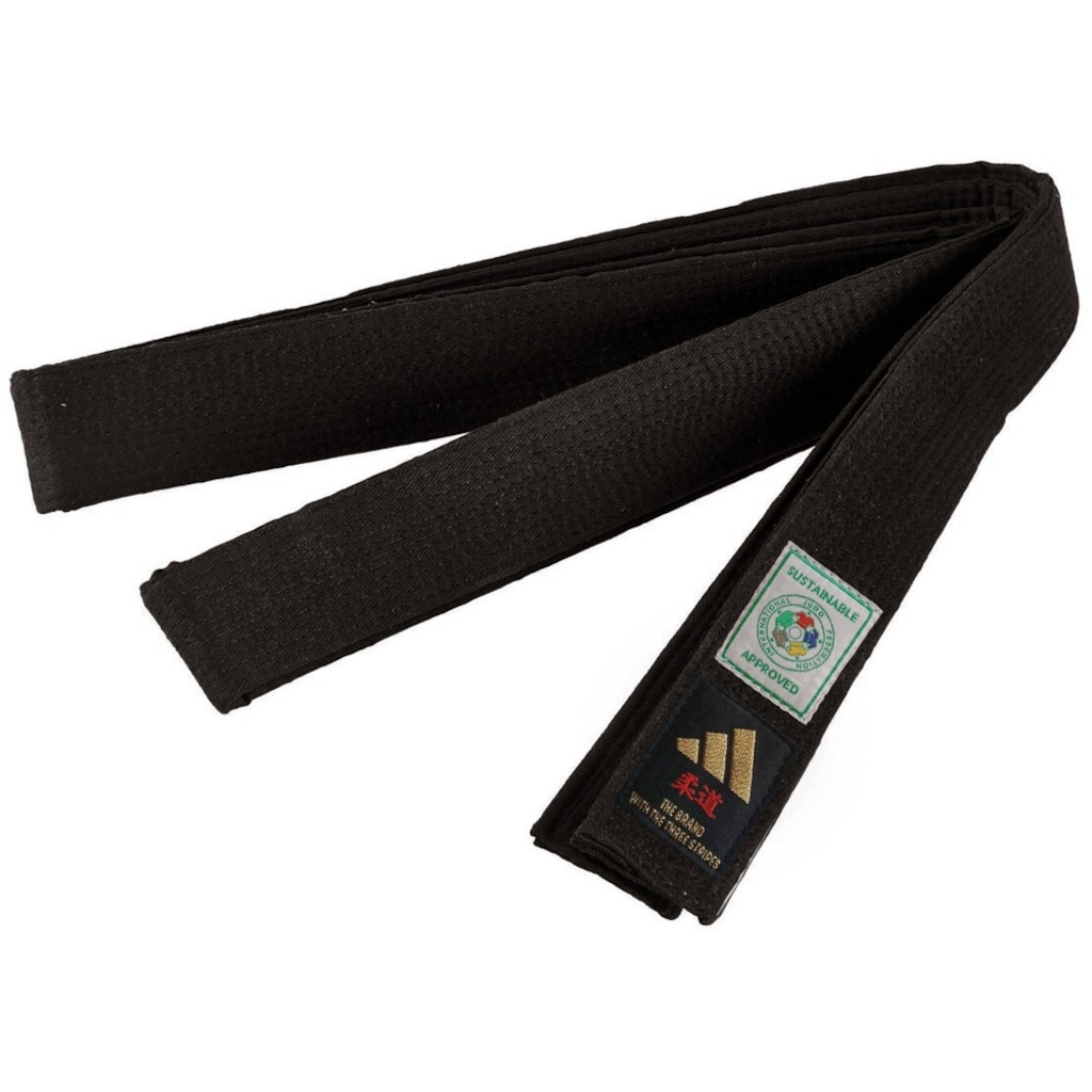 Imagem 2 do produto Faixa Preta de Judô adidas Elite logo Dourado com Selo IJF Approved
