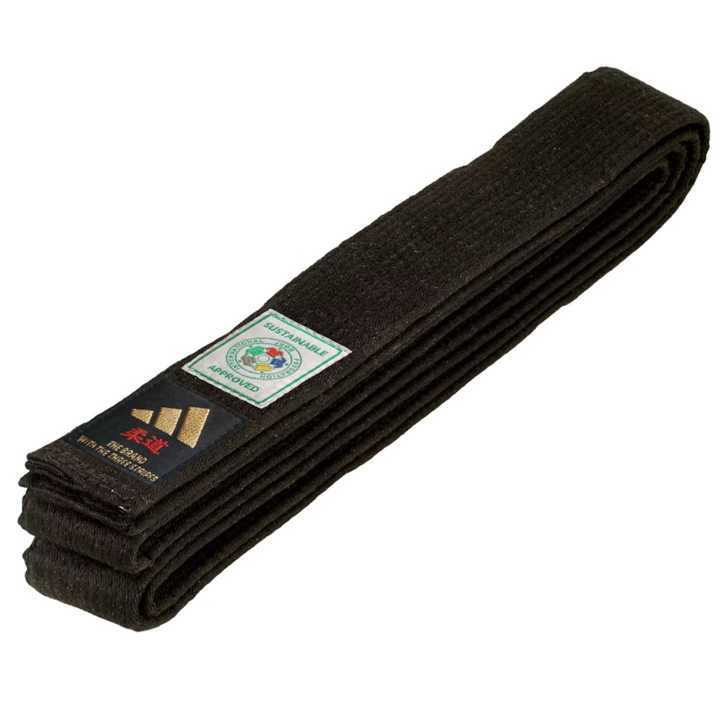 Imagem 4 do produto Faixa Preta de Judô adidas Elite logo Dourado com Selo IJF Approved