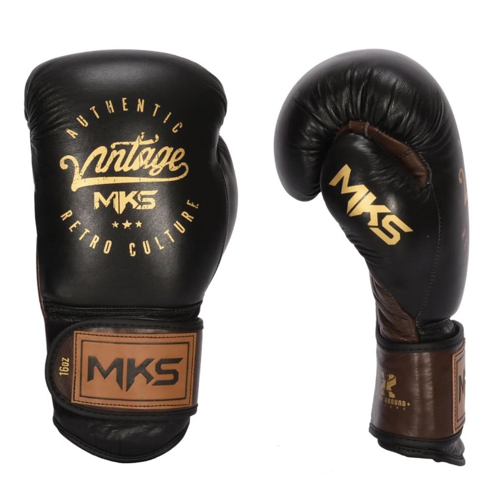 Imagem 3 do produto Luva de Boxe Profissional MKS Vintage com fechamento em Velcro