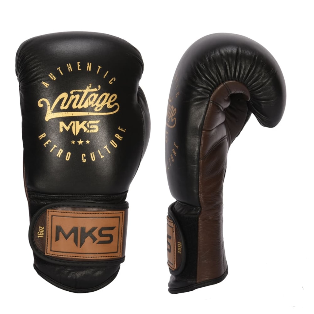 Imagem 4 do produto Luva de Boxe Profissional MKS Vintage com fechamento em Velcro