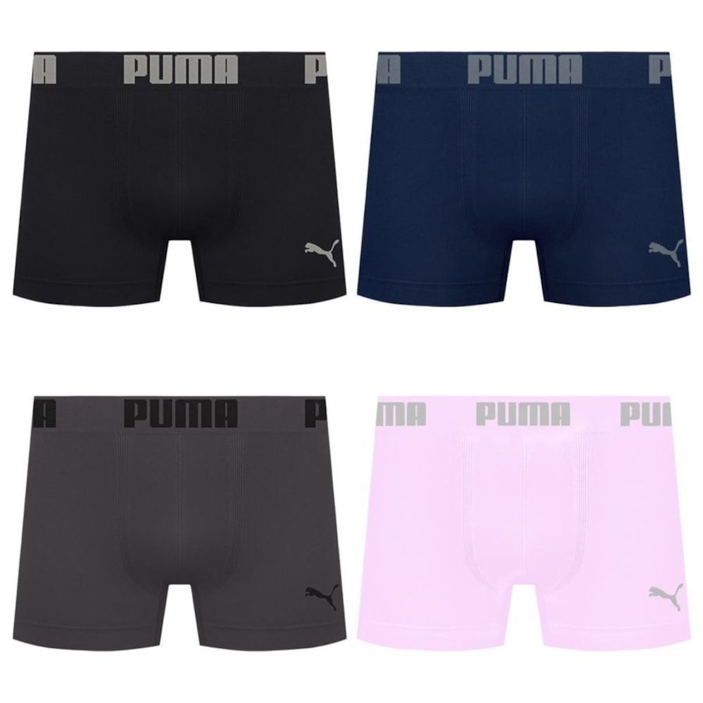 Imagem 1 do produto Cueca Puma Boxer Sem Costura - 4 unidades - Masculina