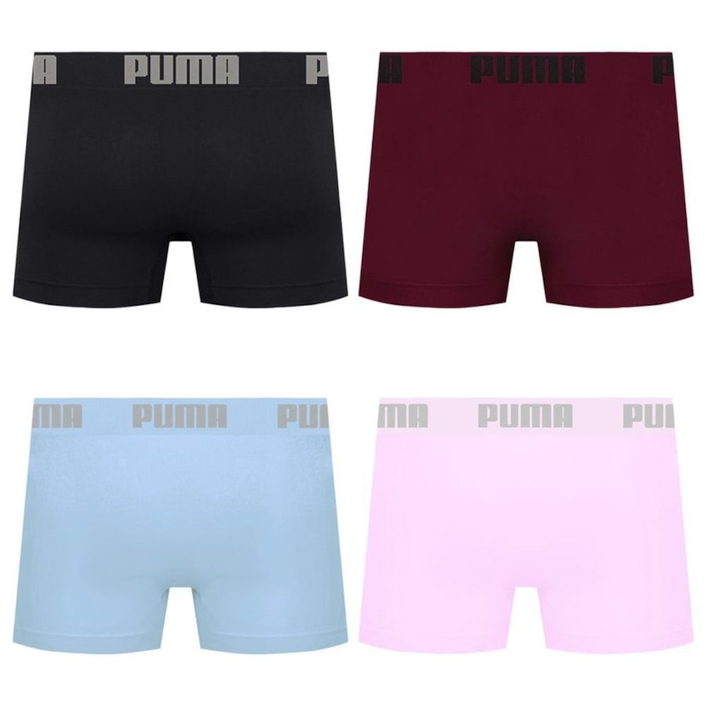 Imagem 2 do produto Cueca Puma Boxer Sem Costura - 4 unidades - Masculina