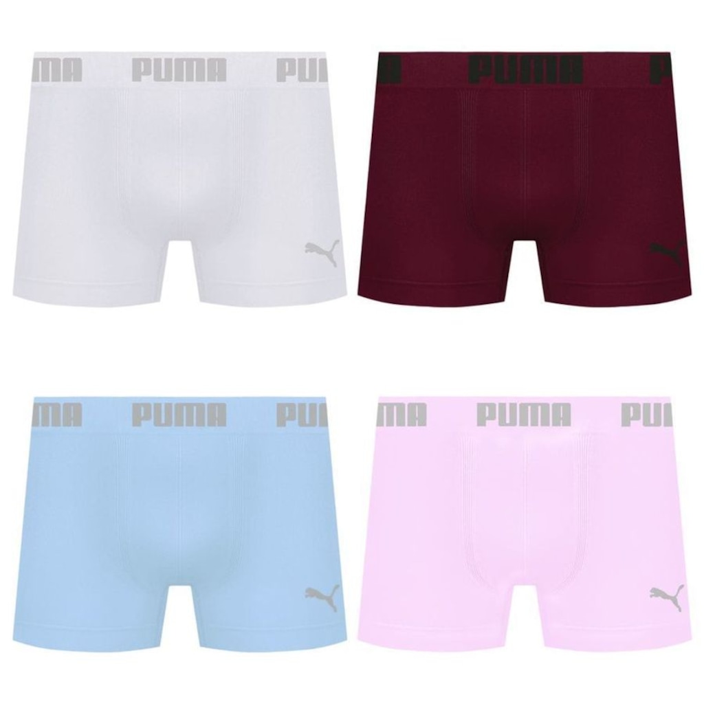 Imagem 1 do produto Cueca Puma Boxer Sem Costura - 4 unidades - Masculina