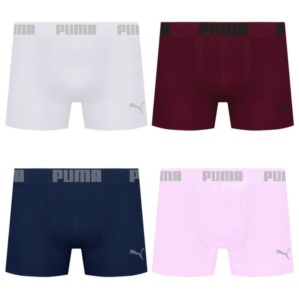 Imagem 1 do produto Cueca Puma Boxer Sem Costura - 4 unidades - Masculina