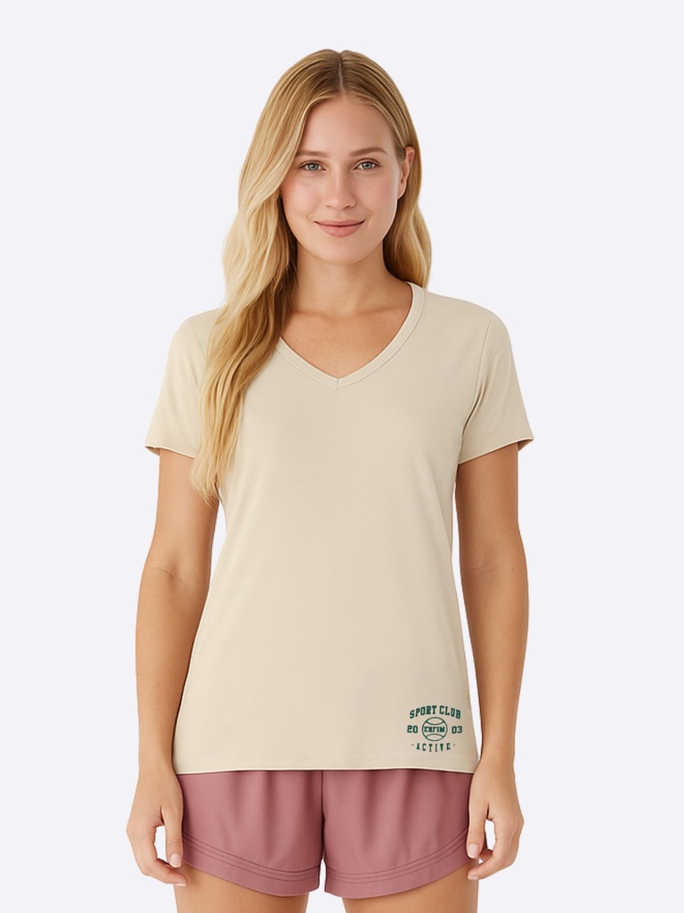Camiseta Slim Feminina Enfim Malwee
