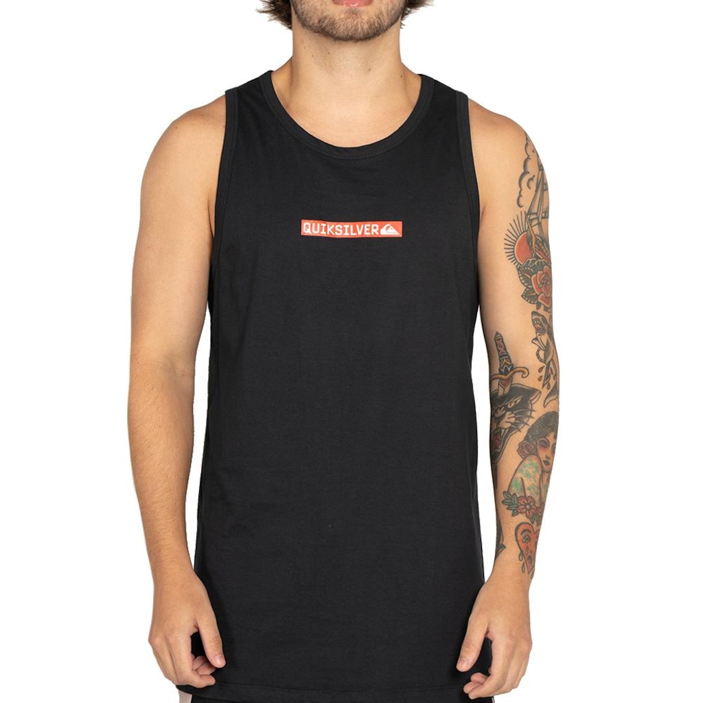 Camiseta Regata Masculina Quiksilver Clicker Logo DNA WT25