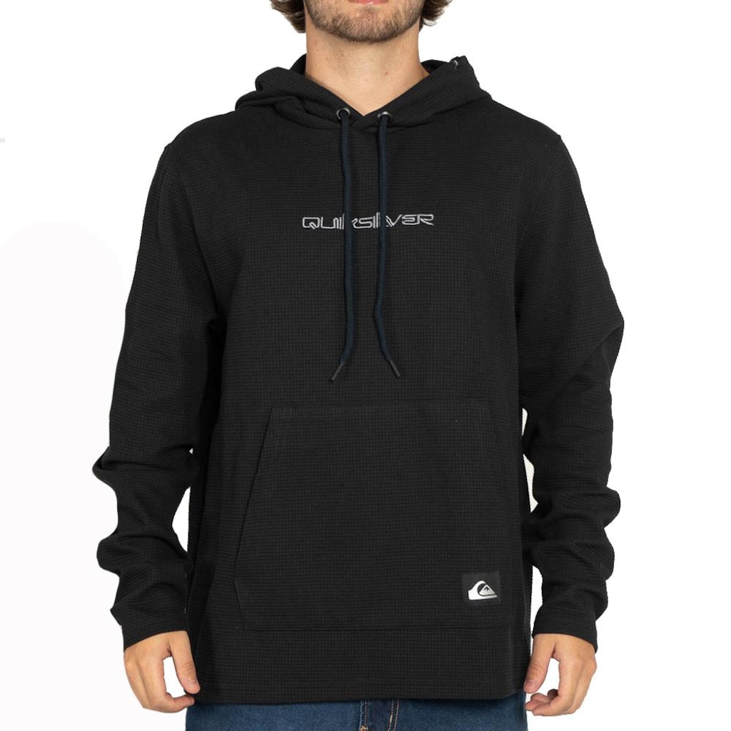 Blusão de Moletom Canguru Masculino Quiksilver Blackout WT25