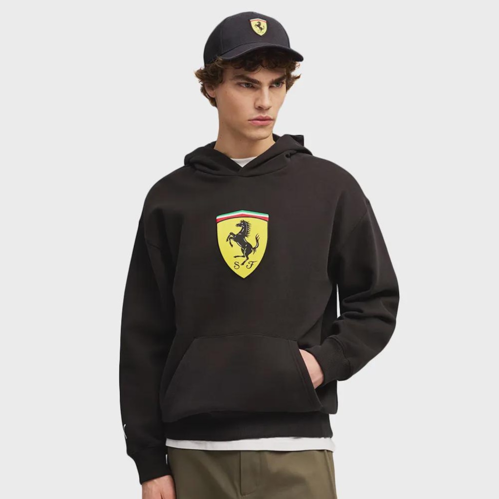 Blusão de Moletom Masculina Puma Ferrari Sportwear Shield