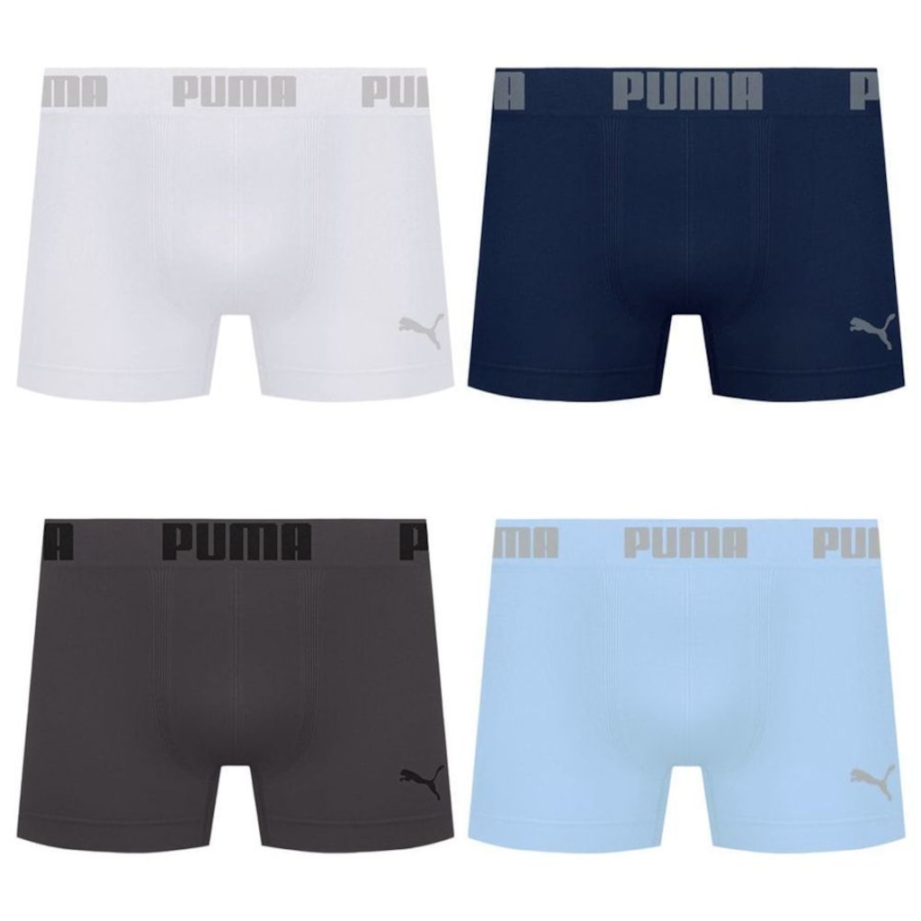 Imagem 1 do produto Cueca Boxer Sem Costura Puma - 4 unidades - Masculina