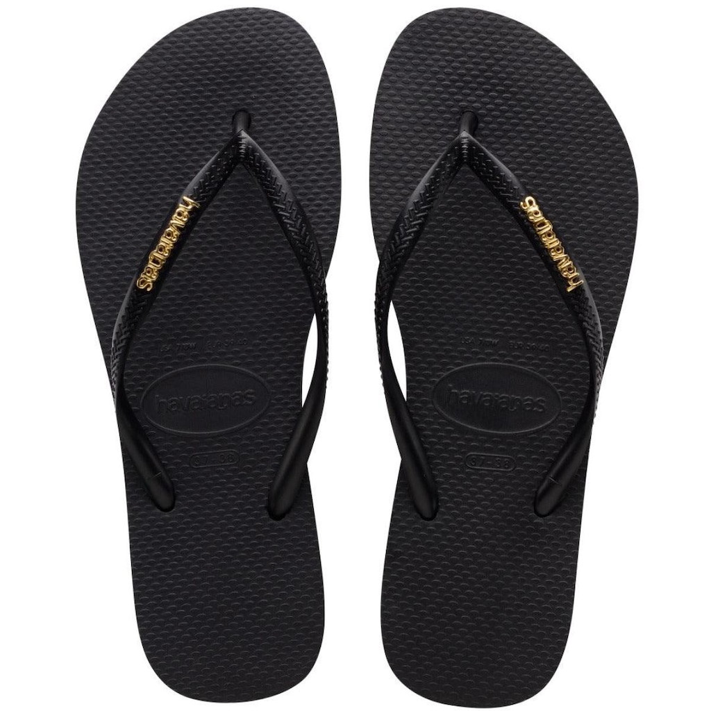 Chinelo De Dedo Havaianas Slim Logo Metallic Feminino