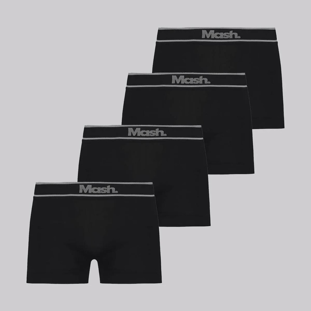 Kit Cueca Boxer Mash sem Costura - 4 Unidades