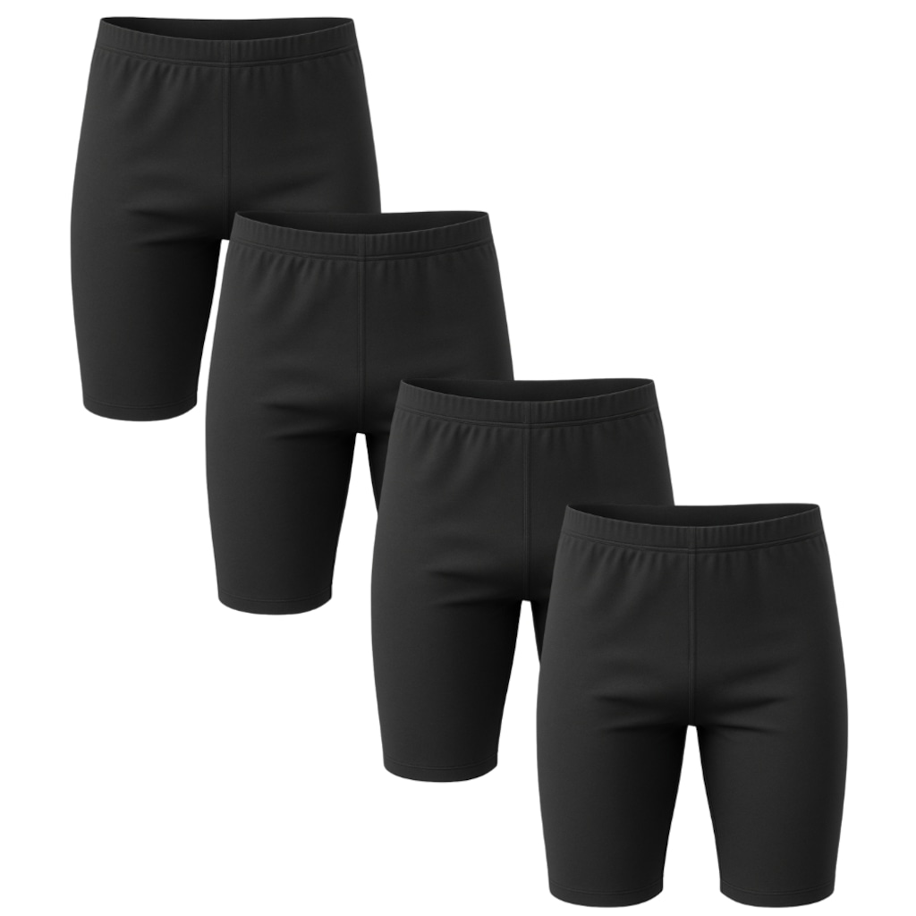 Kit de Bermudas De Ciclismo Masculina Fristyle Anti Assadura Lisa - 4 Unidades