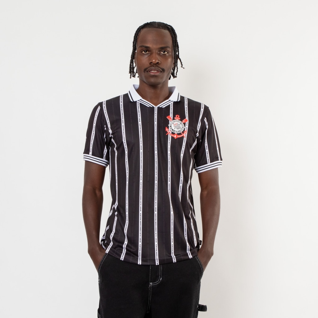 Camiseta Corinthians Polo Esportiva Número 10 Surf Center Masculina - Foto 1