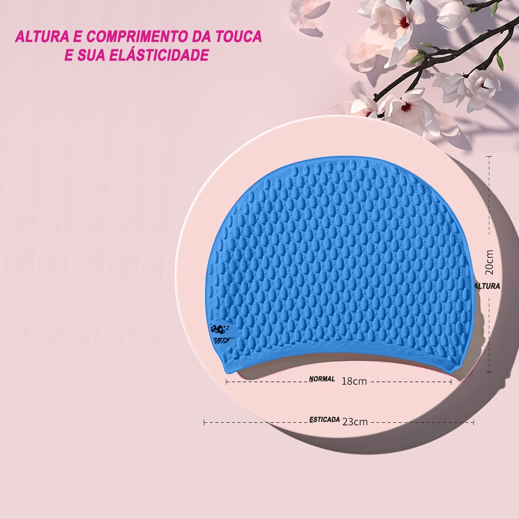 Imagem 4 do produto Touca De Natação Gold Sports Gota Ultra Soft De Silicone - Com Cobertura das Orelhas