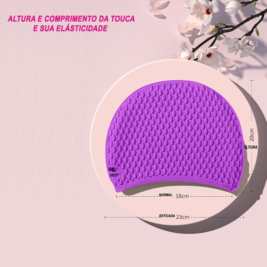Imagem 4 do produto Touca De Natação Gold Sports Gota Ultra Soft De Silicone - Com Cobertura das Orelhas