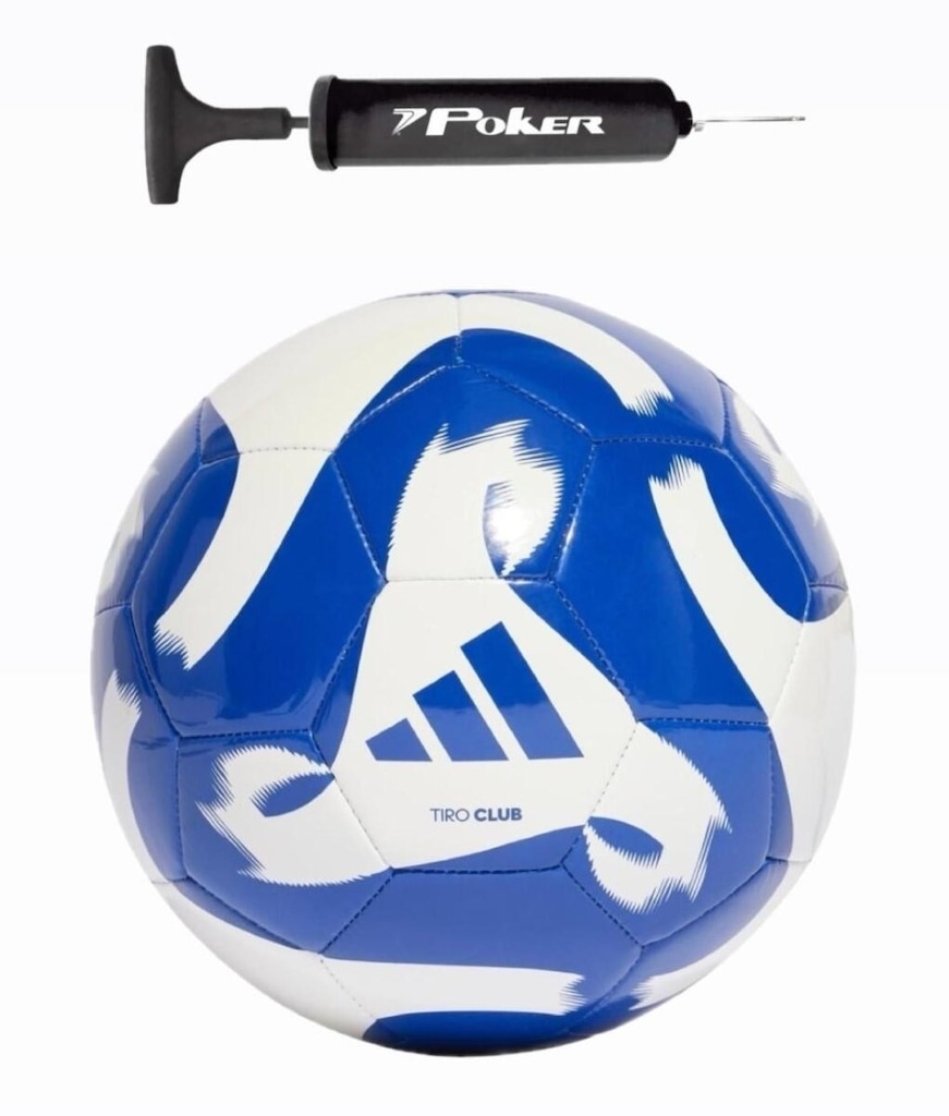 Kit Bola de Futebol de Campo Adidas Club + Bomba de Ar
