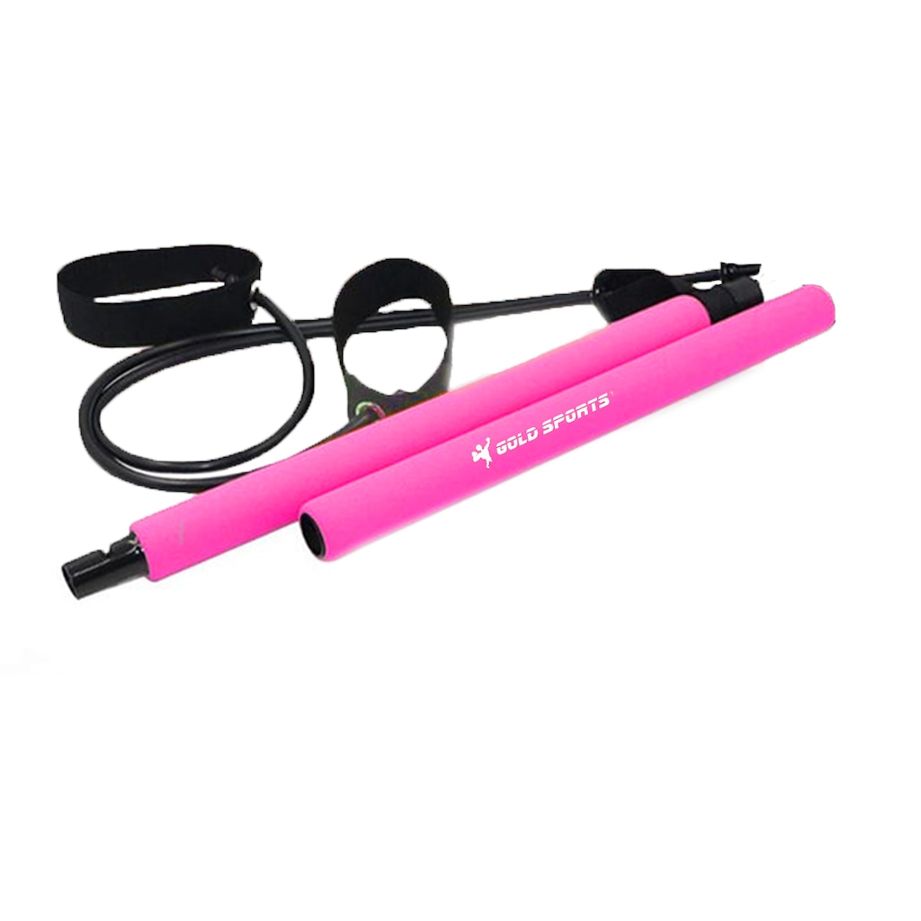 Kit Barra Pilates Elástico Pedal Gold Sports Master