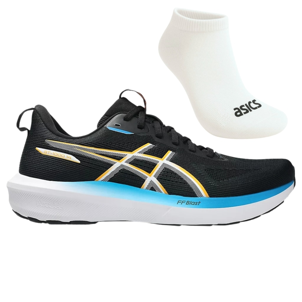 Kit Masculino Tênis ASICS GT-1000 14 E Meia
