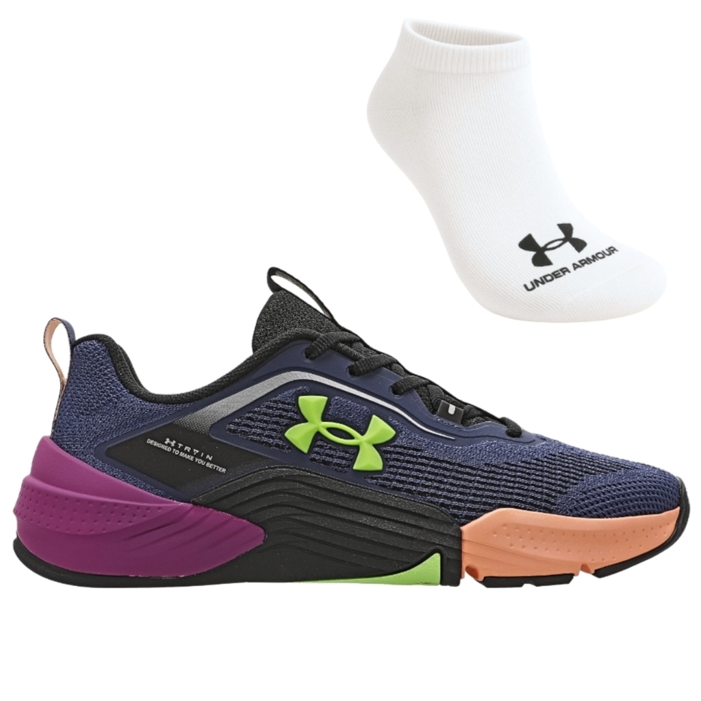 Kit Feminino Tênis Under Armour Tribase Reps 2 Se E Meia