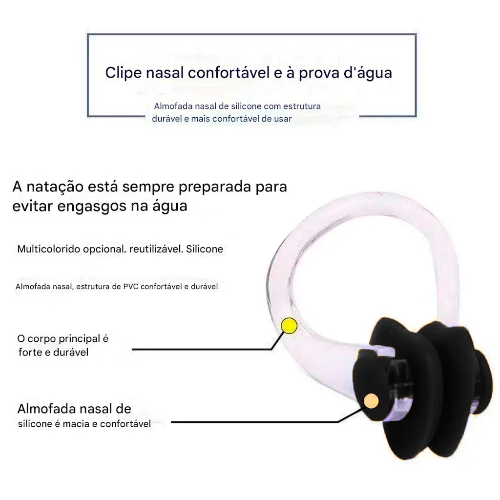 Imagem 4 do produto Kit Protetor De Ouvido Nasal E Anatômico Gold Sports