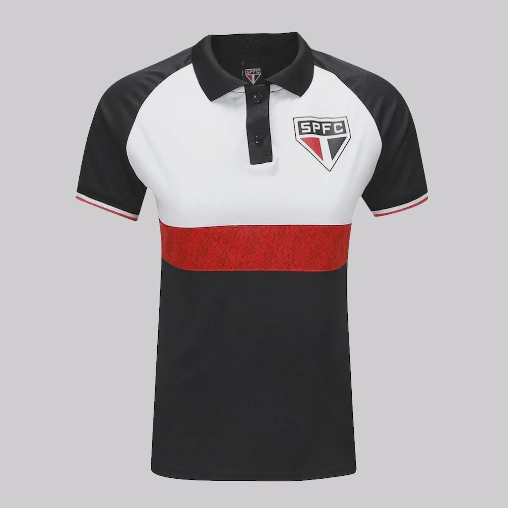 Camiseta Polo Sâo Paulo Triple FutFanatics Masculina