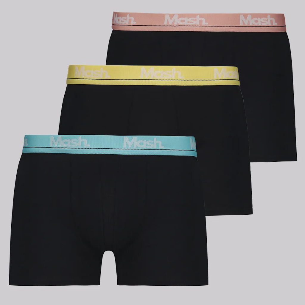 Cueca Boxer Mash Cotton - 3 unidades - Adulto