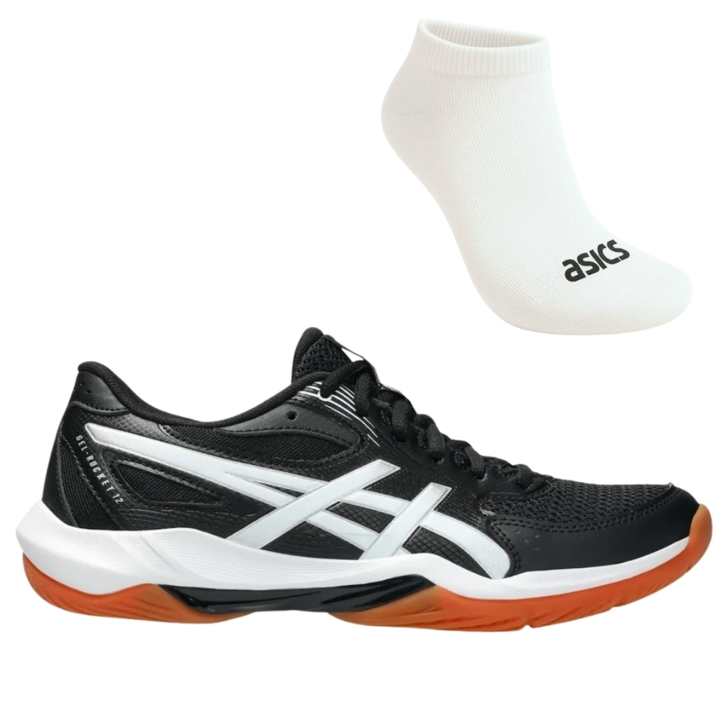 Kit Tênis ASICS GEL-Rocket 12 E Meia - Feminino