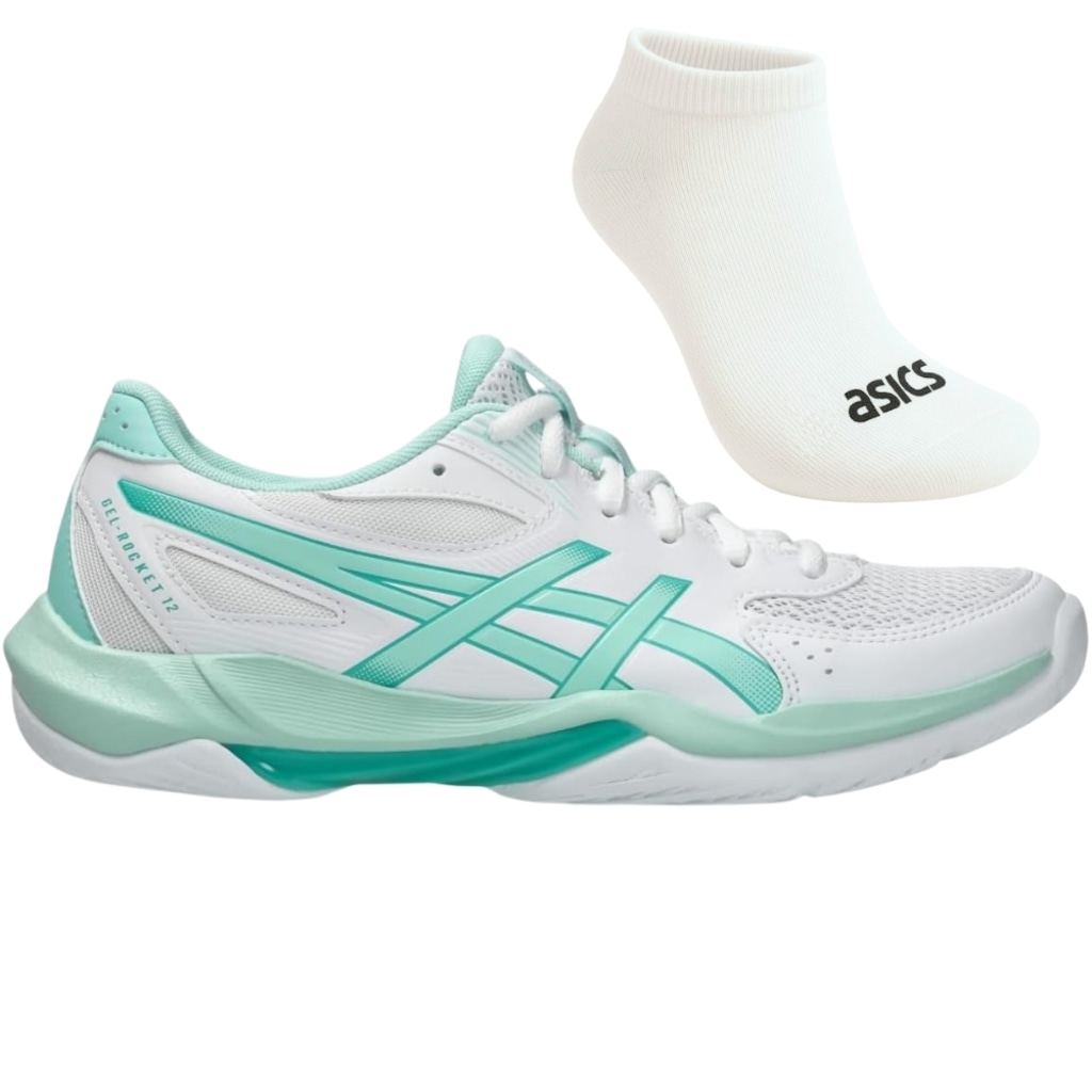 Kit Tênis ASICS GEL-Rocket 12 E Meia - Feminino