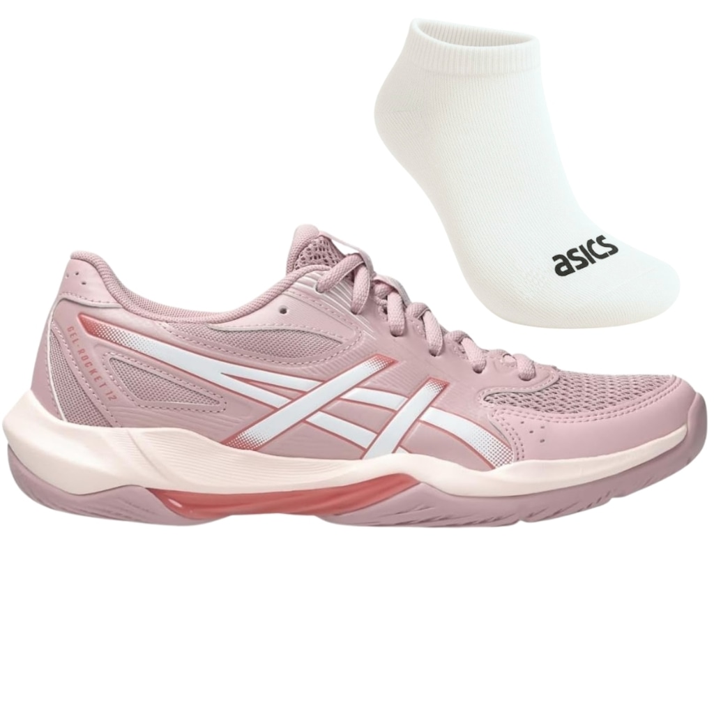Kit Tênis ASICS GEL-Rocket 12 E Meia - Feminino