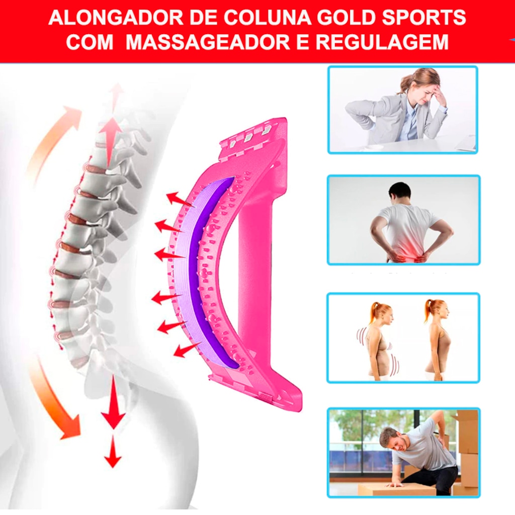 Imagem 2 do produto Suporte Lombar do Massageador Das Costas Gold Sports - Easy Posture