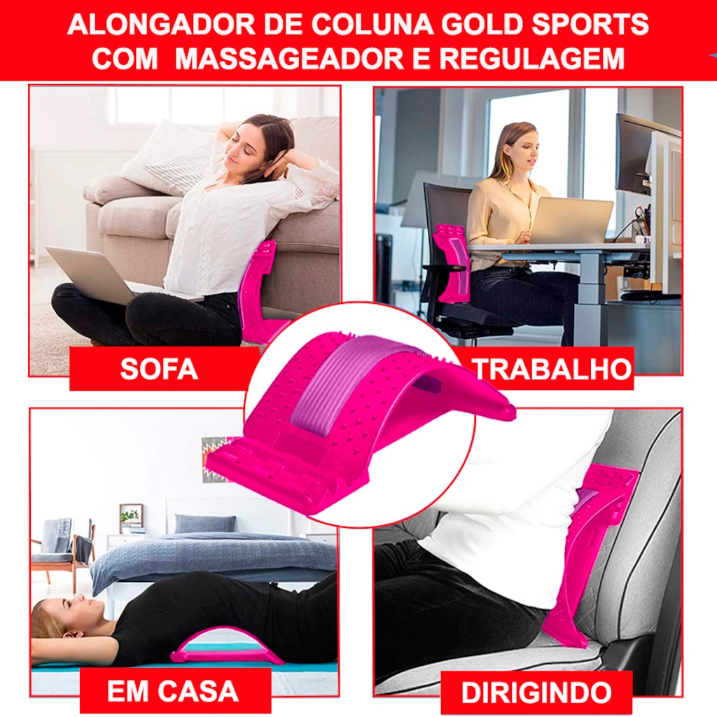 Imagem 4 do produto Suporte Lombar do Massageador Das Costas Gold Sports - Easy Posture