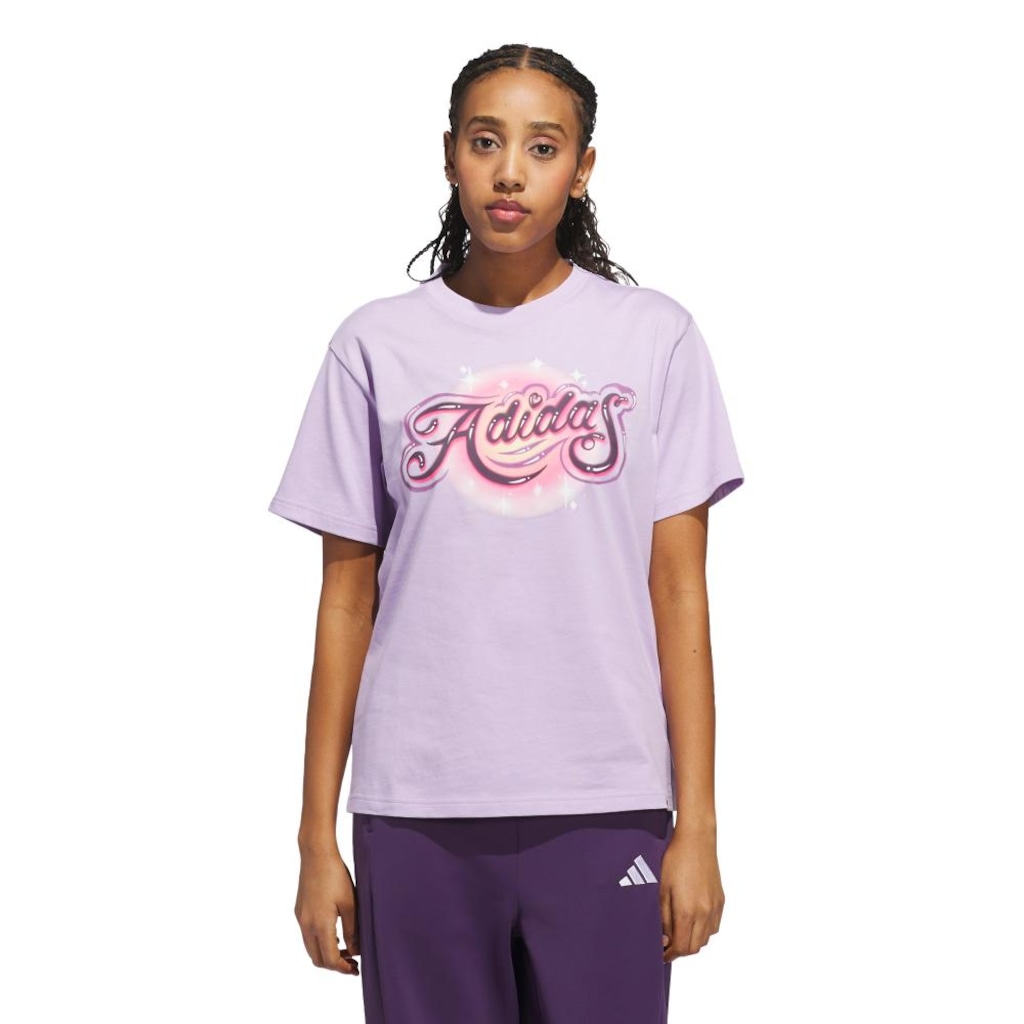 Camiseta Feminina adidas com gráfico Aerografado