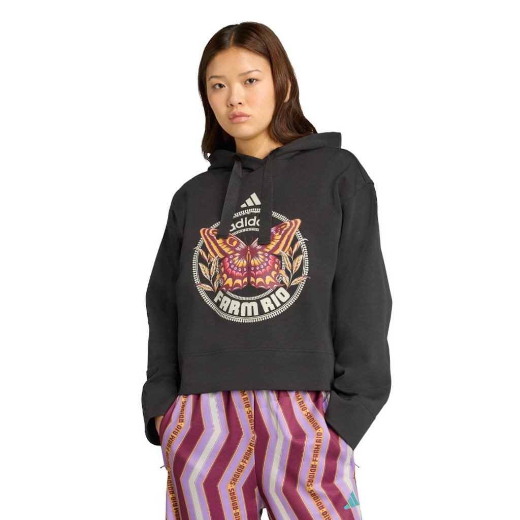 Blusão de Moletom com Capuz Feminino adidas Farm