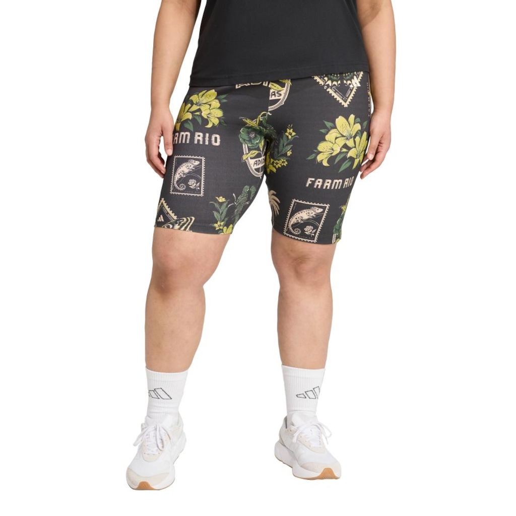 Short Plus Size Feminino adidas Ciclista FARM