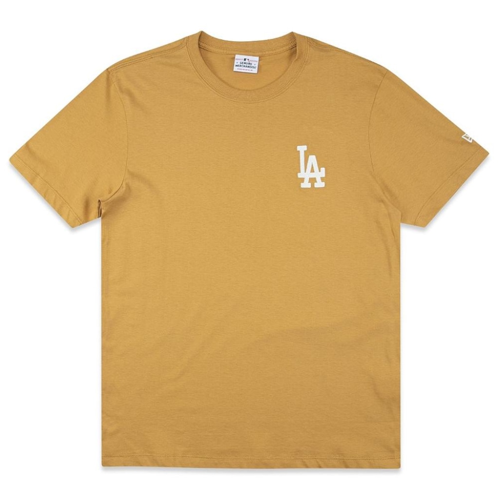 Camiseta Masculina New Era Regular Los Angeles Dodgers MLB Kaki