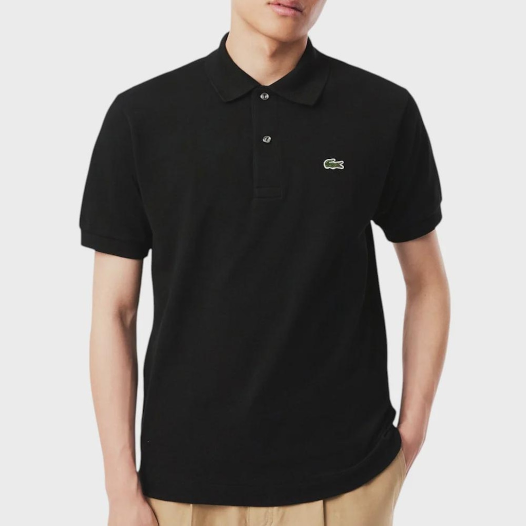 Camisa Polo Lacoste Original L.12.12 Noir