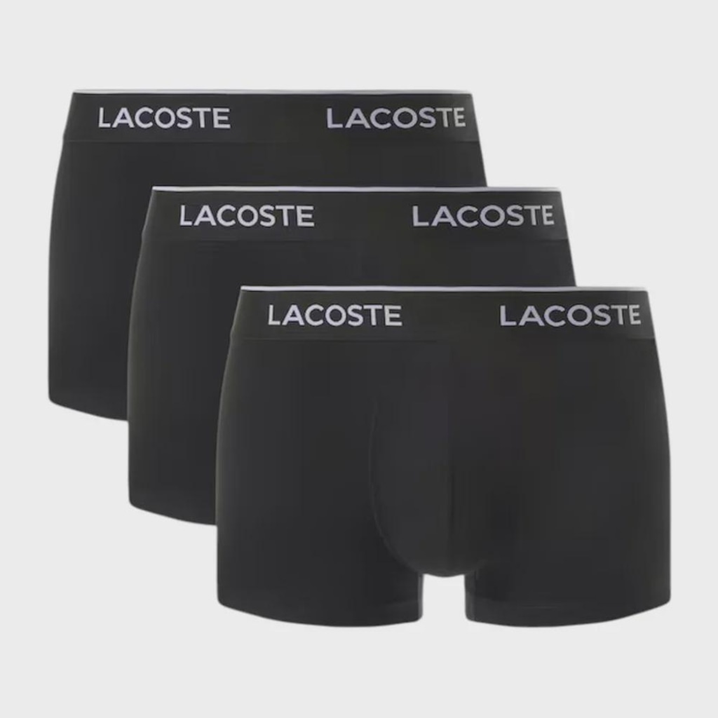 Kit Cueca Masculina Lacoste Trunk Stretch Adulto