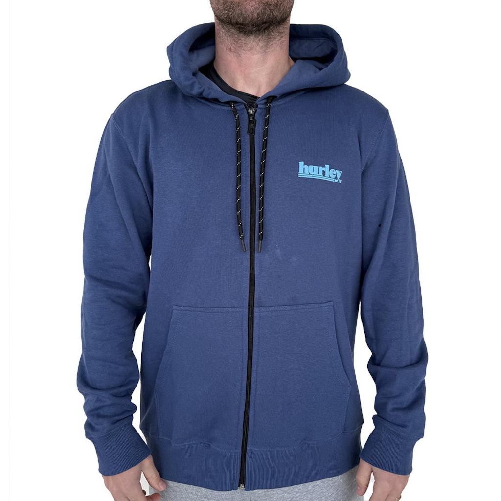 Blusão de Moletom Hurley Aberto Puff WT25 Masculino