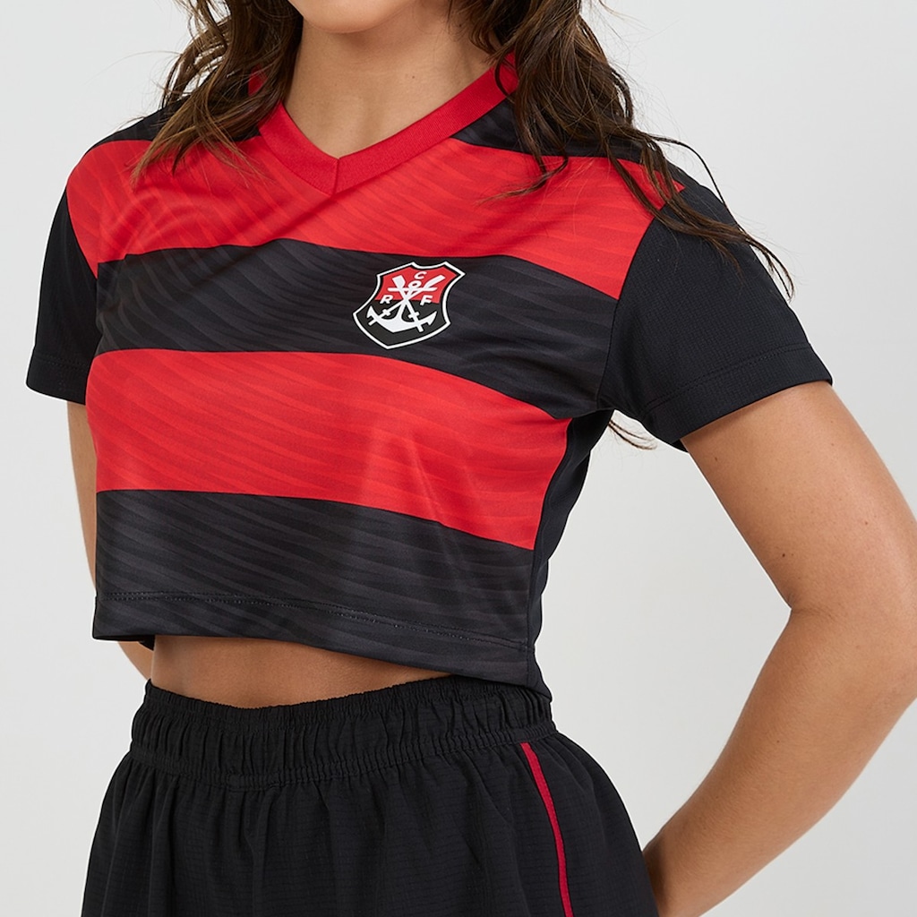 Imagem 2 do produto Camisa do Flamengo Cropped Movimentar Braziline - Feminina