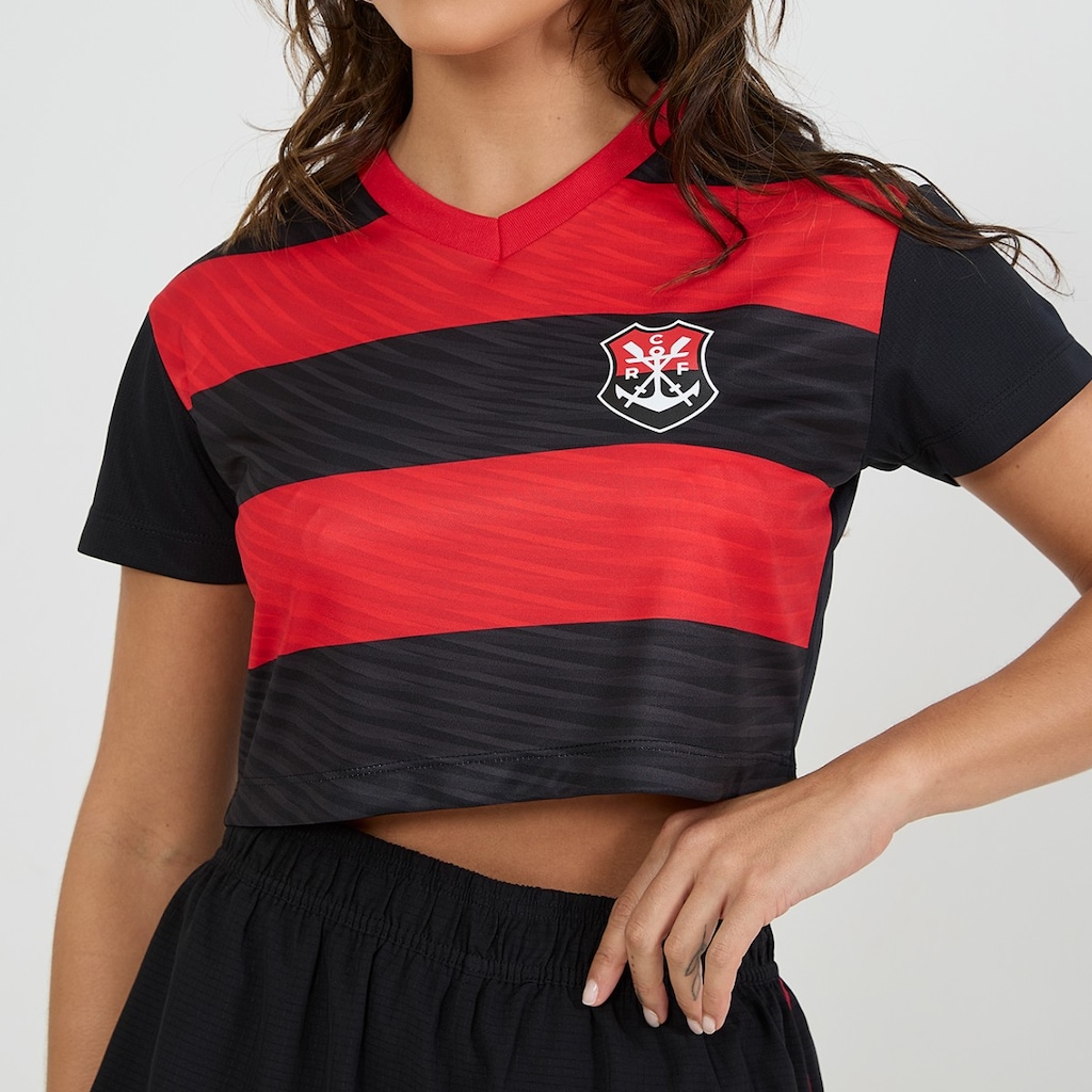 Imagem 3 do produto Camisa do Flamengo Cropped Movimentar Braziline - Feminina